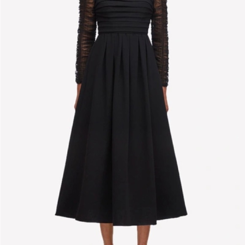 Self-Portrait crepe dot midi dress